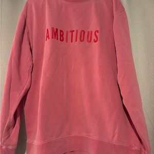Women's Pink Crew Neck Sweater